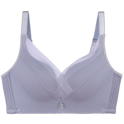 Seamless bra shown in nude, black and grey
