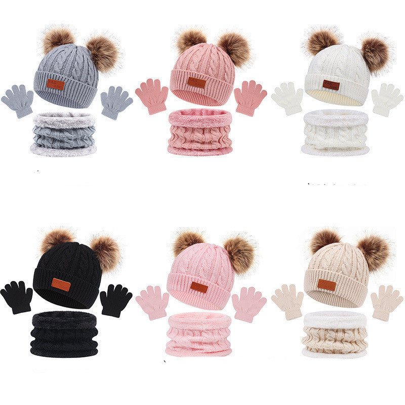 Kids' hat, scarf and gloves sets in six colours