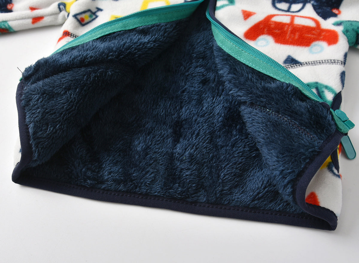 Boys' Car Print Fleece Jacket – view 2