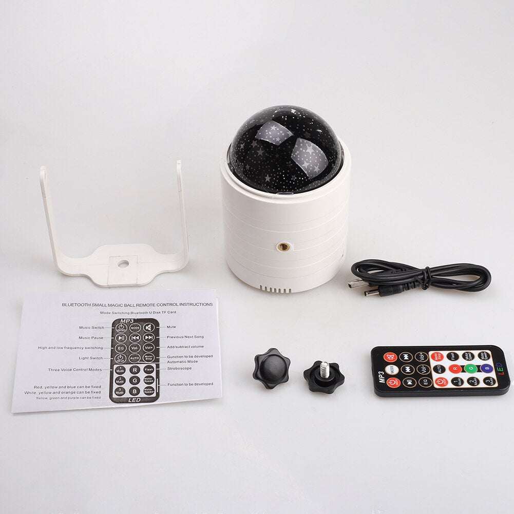 Black mini LED star projector night light – view 3