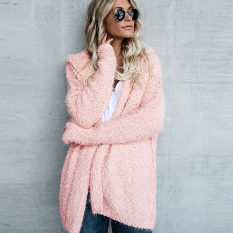 Women's Fuzzy Hooded Cardigan – view 5