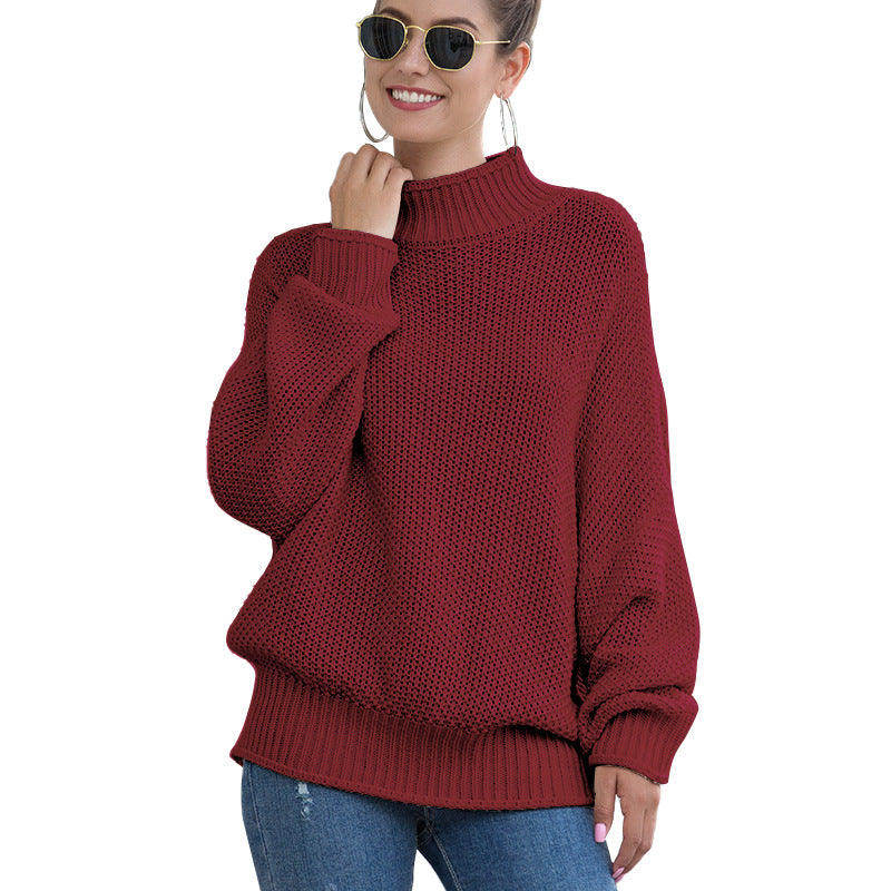 Women's chunky knit turtleneck sweater – view 1