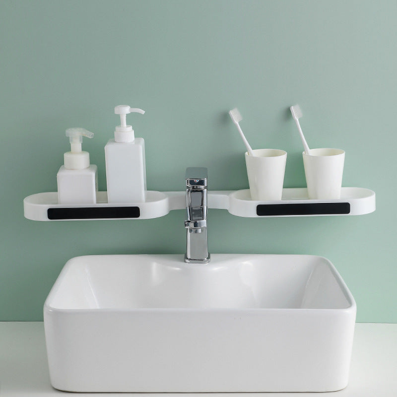 Foldable no-drill bathroom organizer shelf – view 4