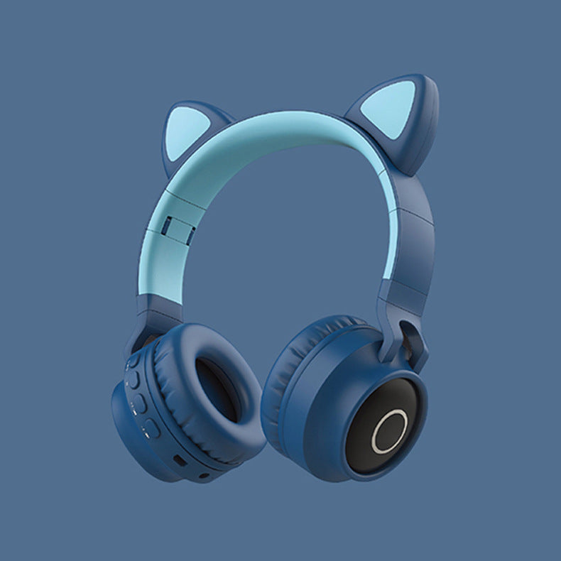 LED cat ear wireless headphones for kids
