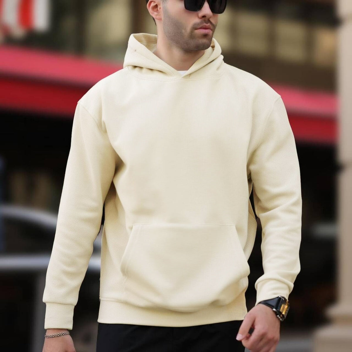 Men's Pullover Hoodie with Kangaroo Pocket - view 5