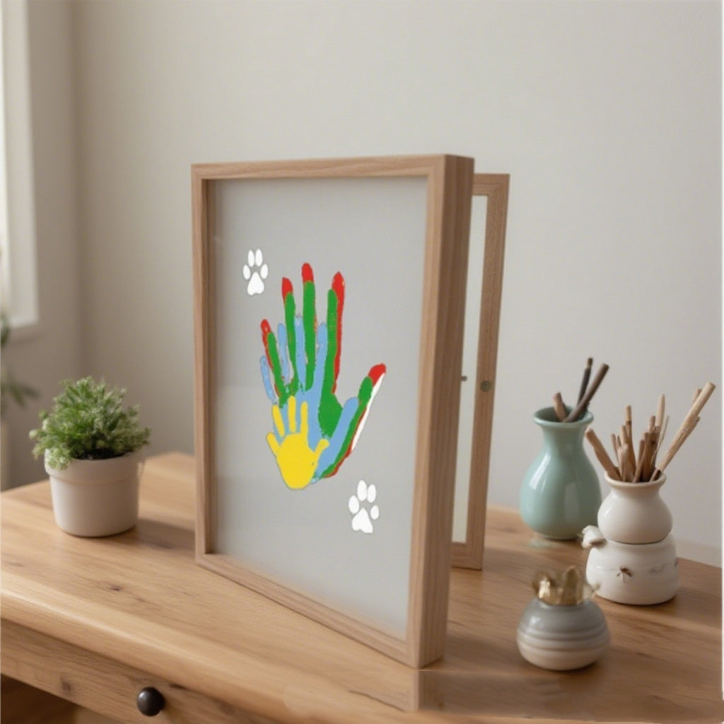 Family handprint photo frame