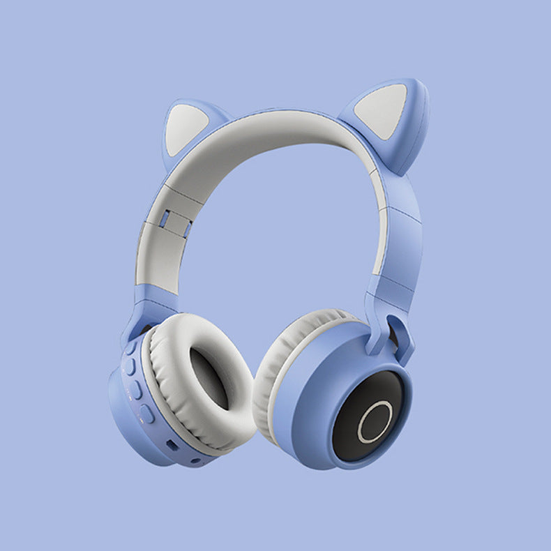 LED cat ear wireless headphones for kids