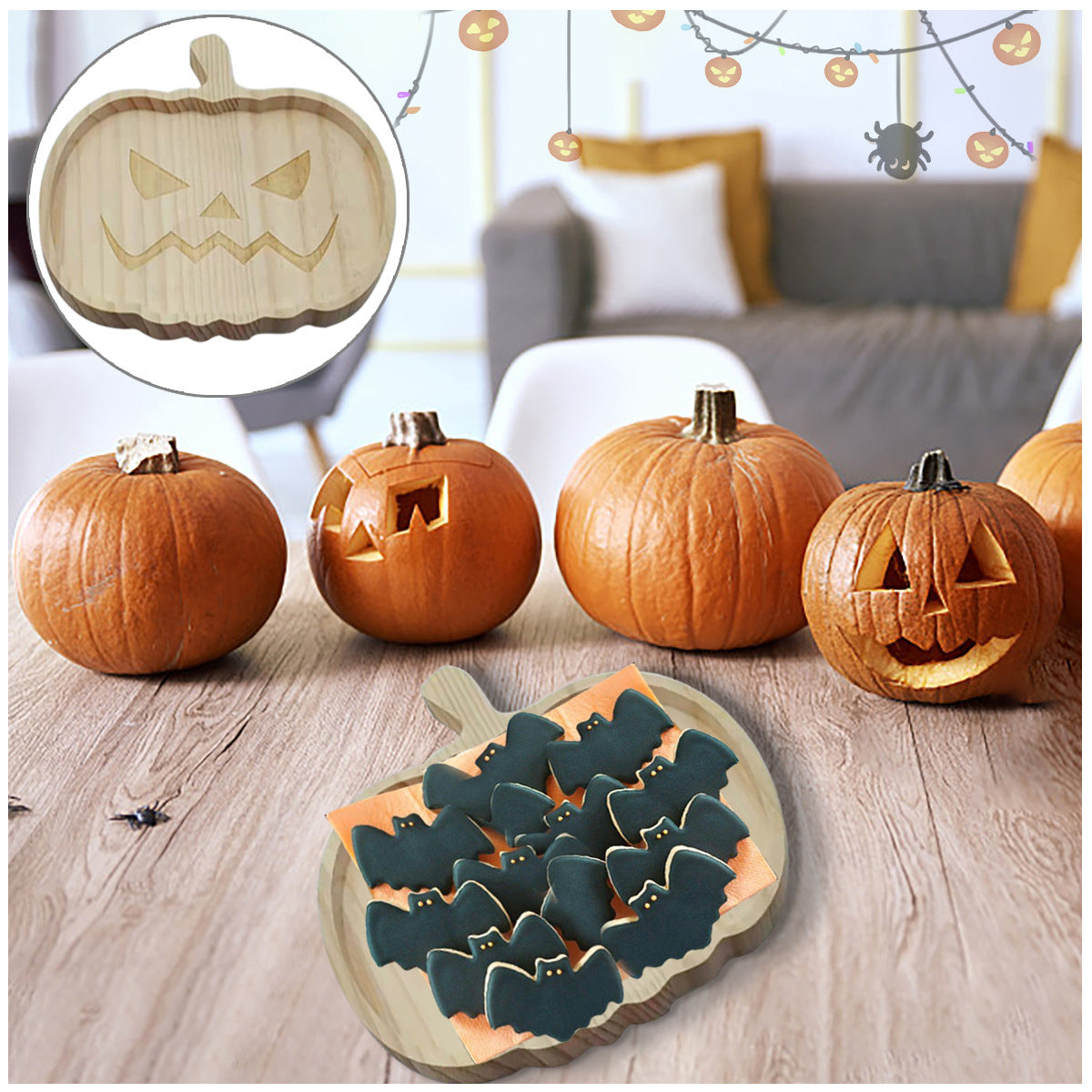 Wooden Halloween serving tray – view 5