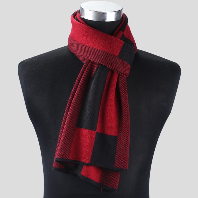 Men's Plaid Knit Jacquard Scarf - view 2