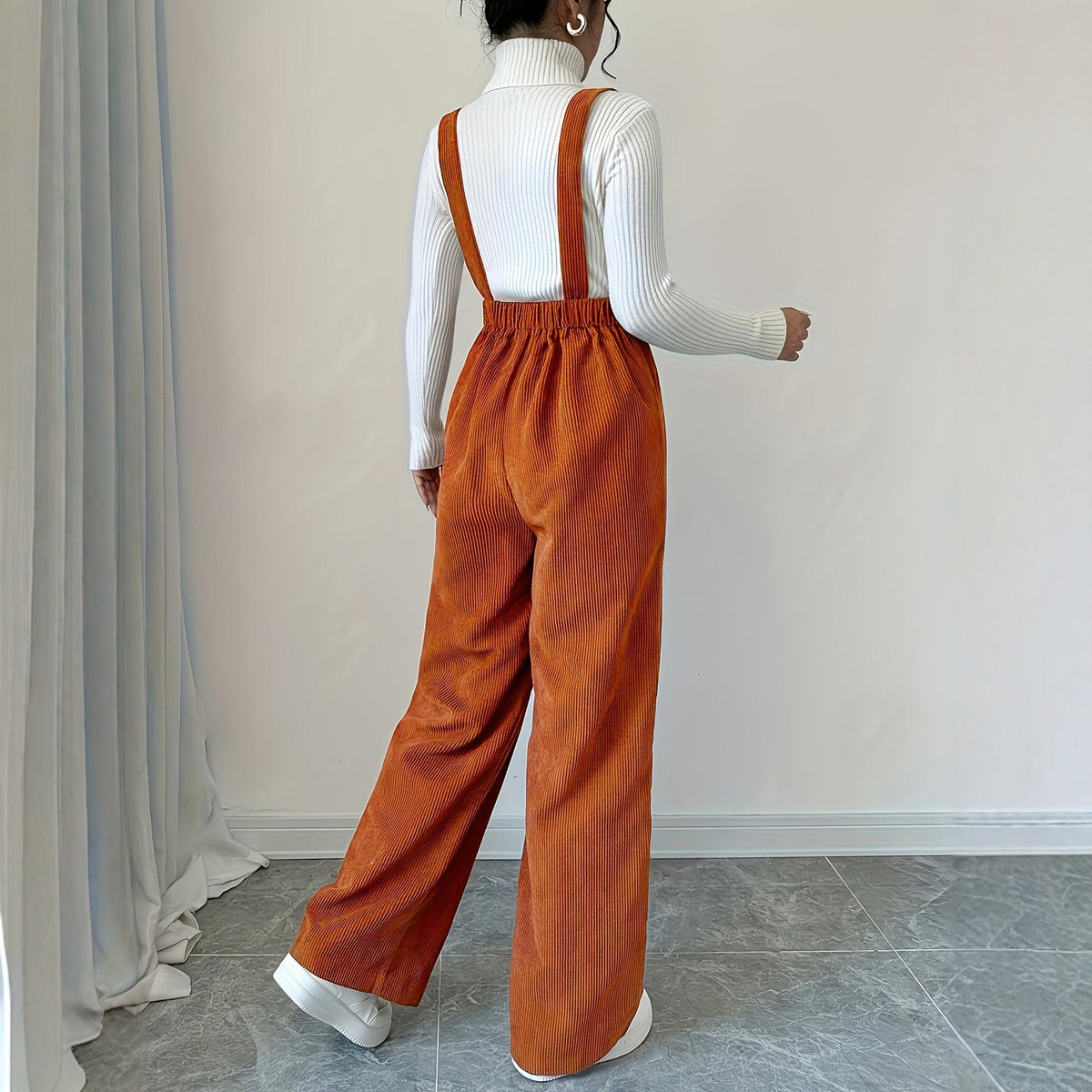 Women's Corduroy Bib Overalls – view 3