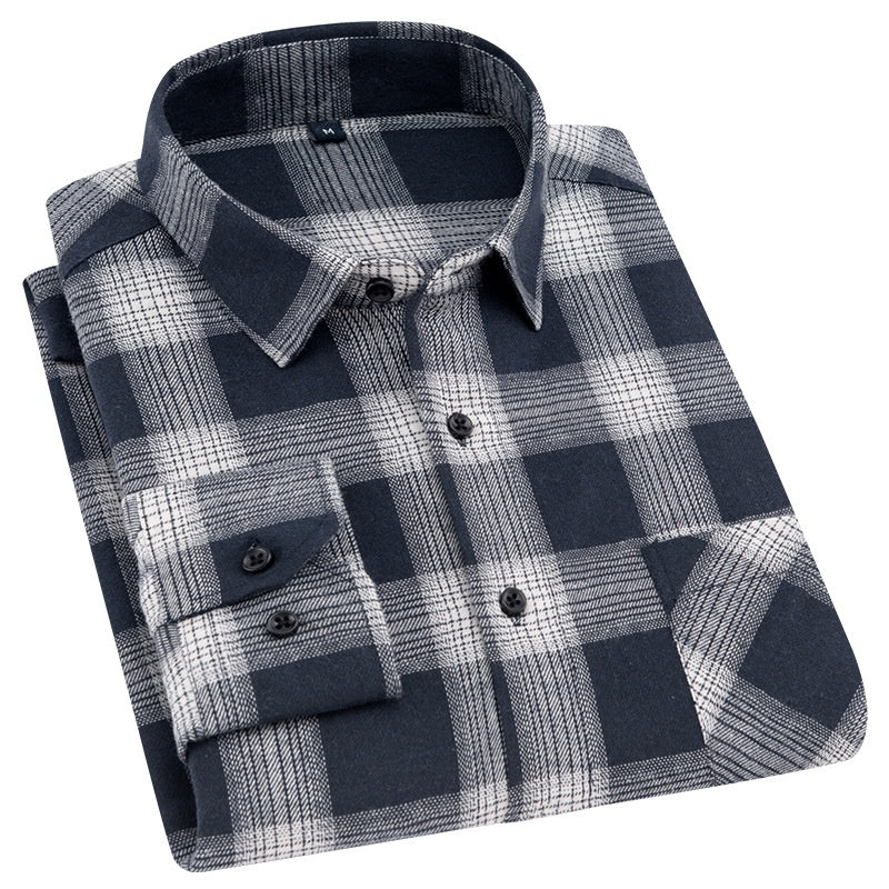 Men's Plaid Flannel Button-Up Shirt - view 6