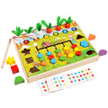 Wooden kids fishing game