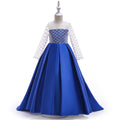 Girls' Mesh-Sleeve Formal Gown with Train - view 6