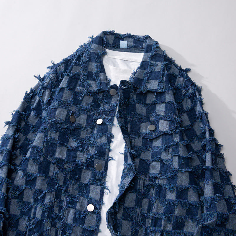 Men's Distressed Denim Jacket - view 6
