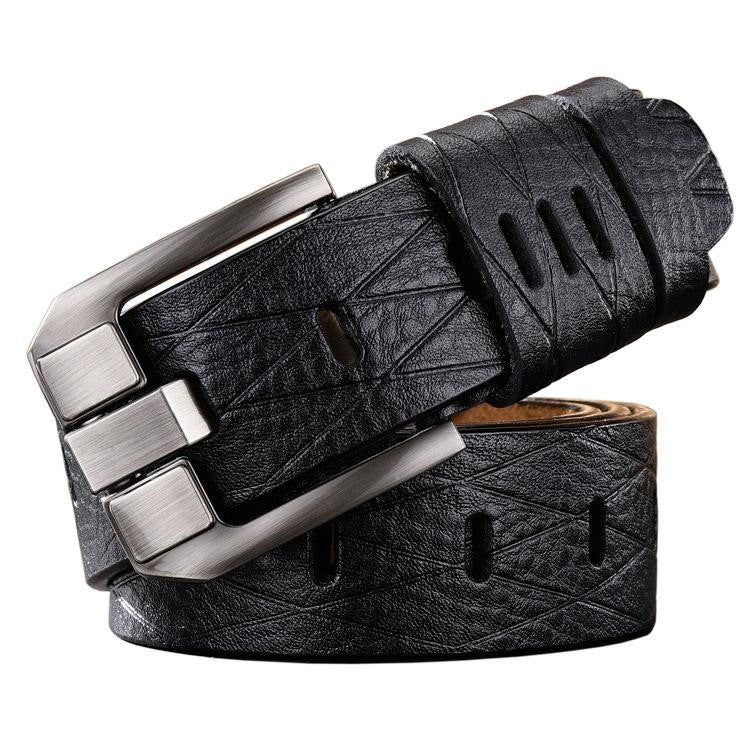 Men's Split Leather Belt with Pin Buckle - view 4