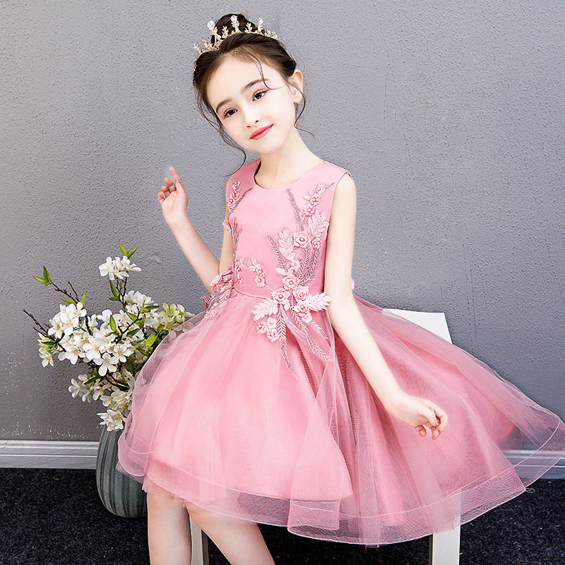 Girls' Sleeveless Tulle Princess Party Dress - view 2