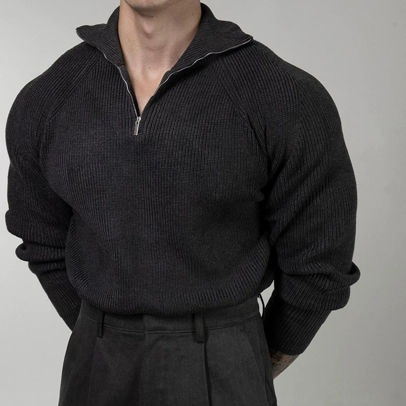 Men's Waffle-Knit Half-Zip Sweater - view 5