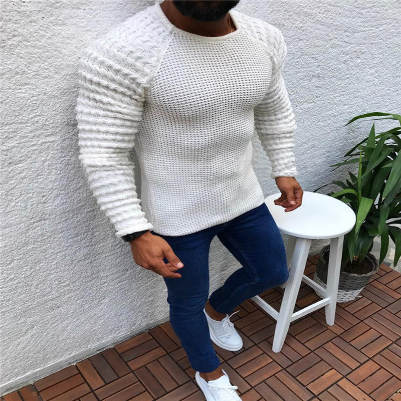 Men's textured knit pullover sweater – view 5