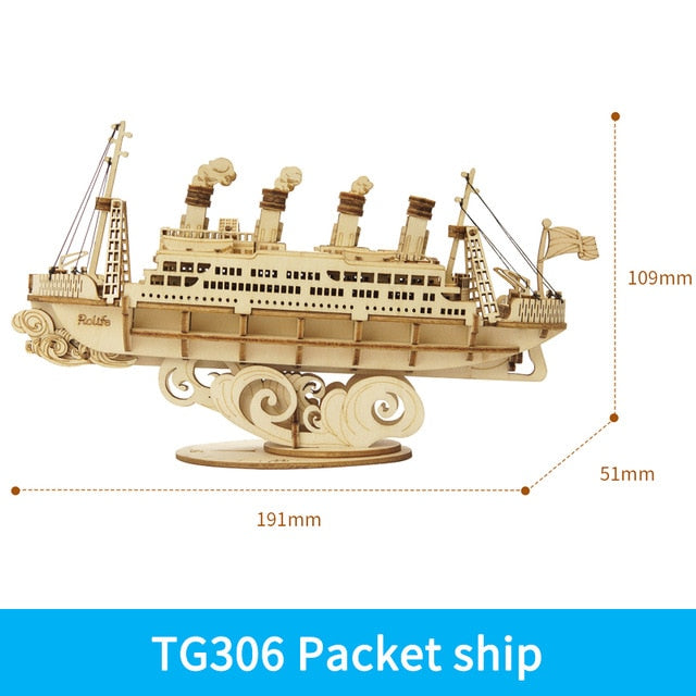Wooden Boat Puzzle