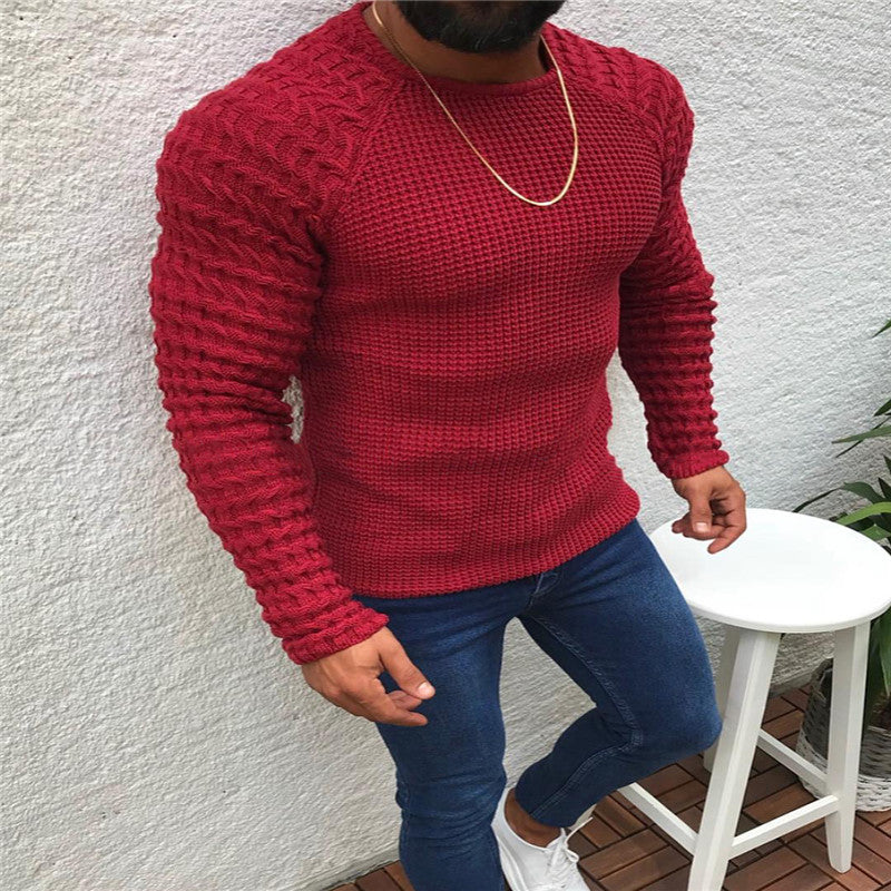 Men's textured knit pullover sweater – view 4