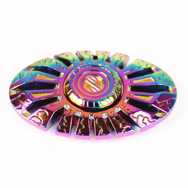 Colourful electroplated alloy six-axis fidget spinner – view 5