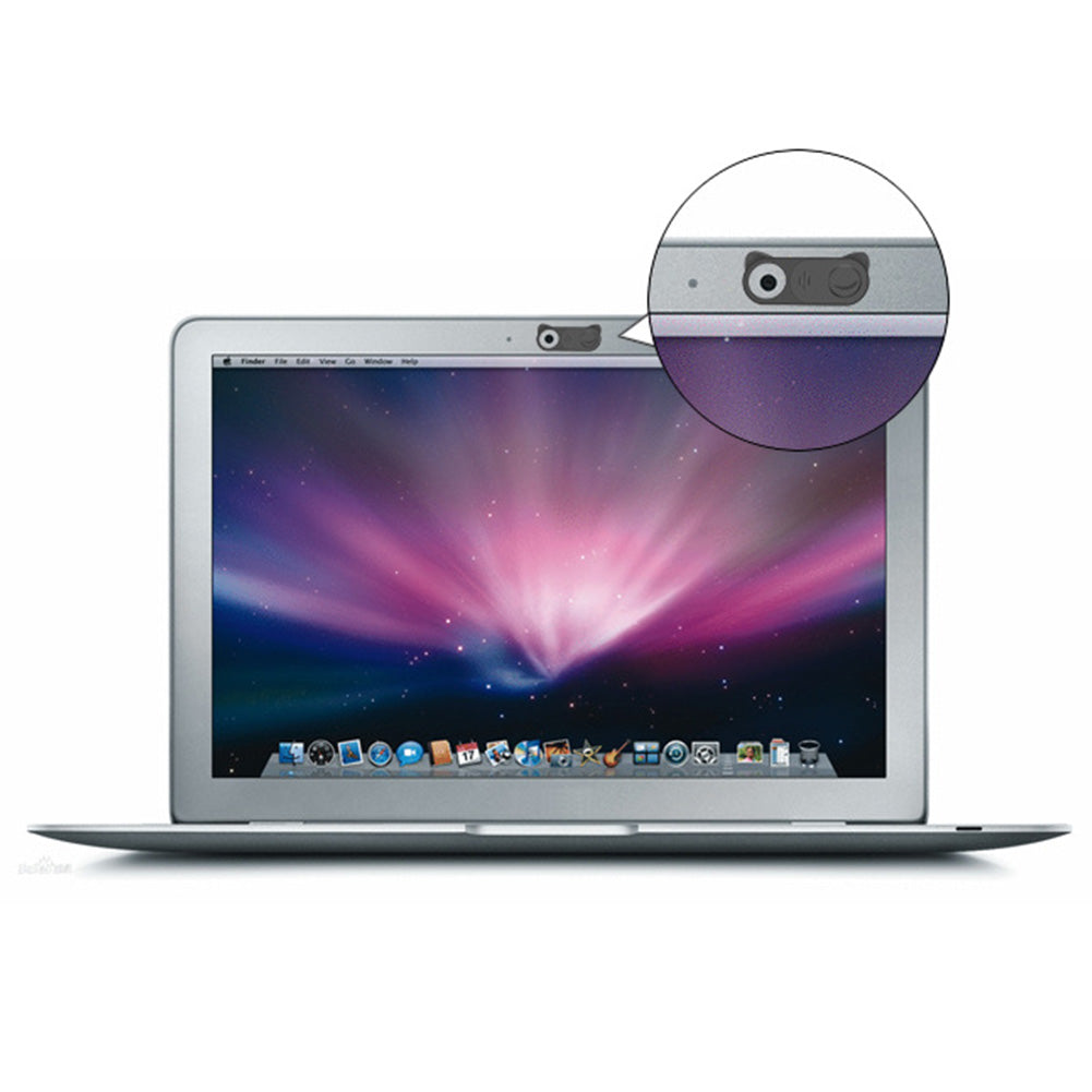 Black sliding webcam privacy cover – view 1