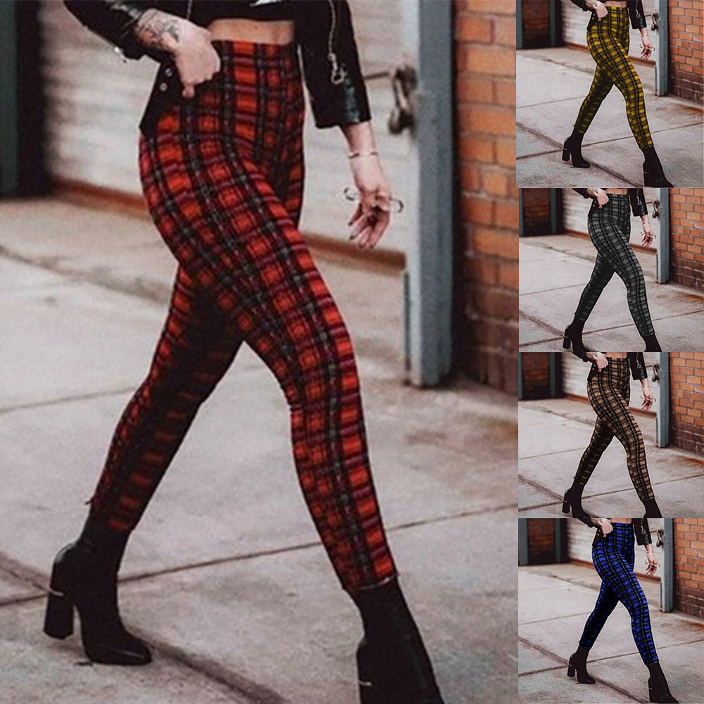 Women's Plaid High Waist Leggings – view 1