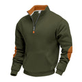 Men's Quarter-Zip Fleece Sweatshirt with Elbow Patches - view 8