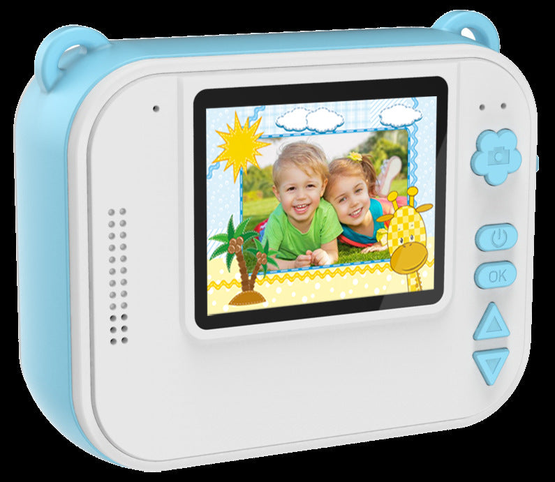 Blue kids' camera front view