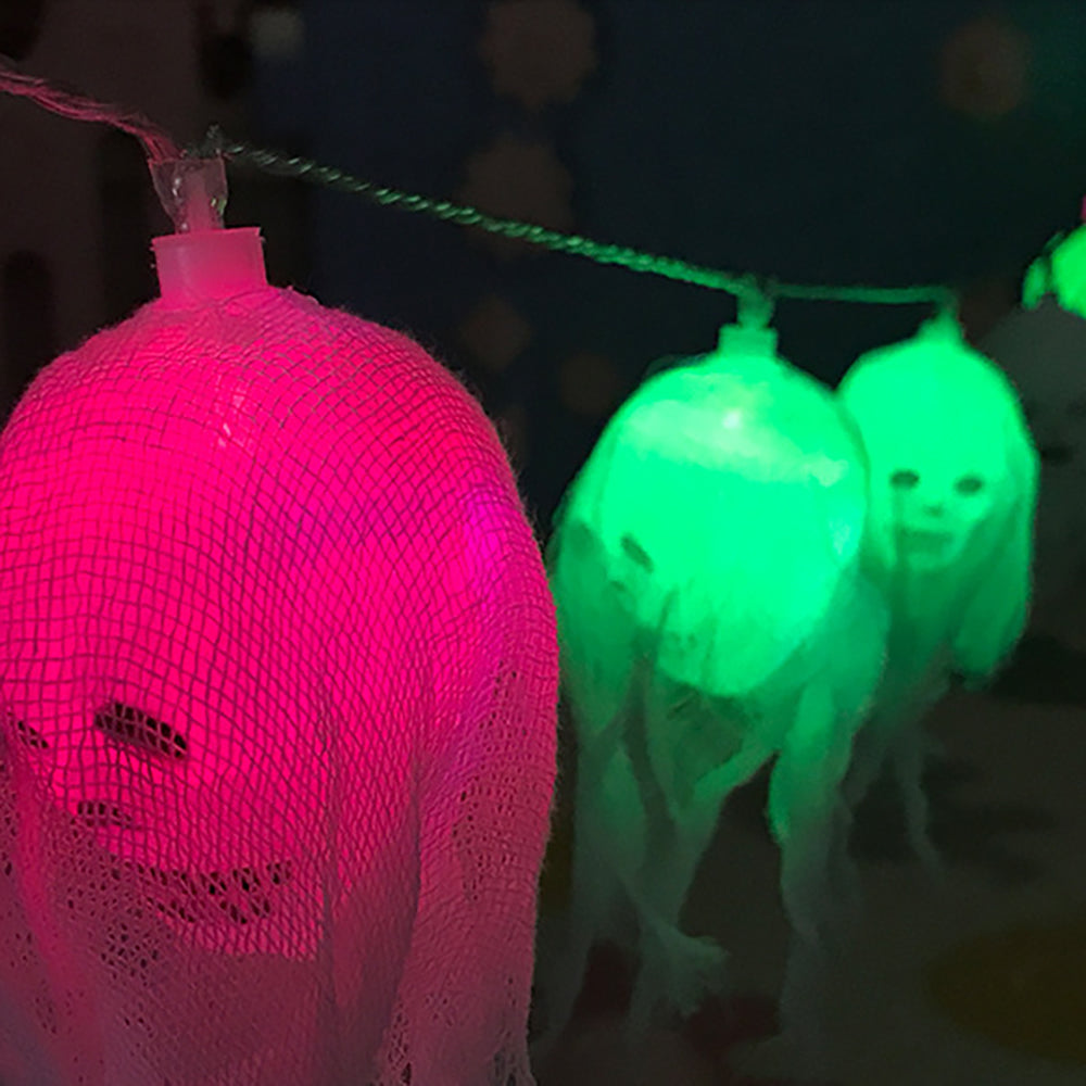 Skull ghost LED Halloween string lights – view 5
