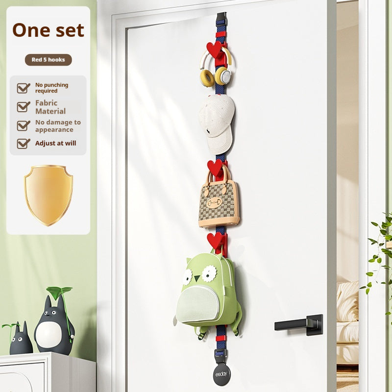 Over-door clothes hook rack