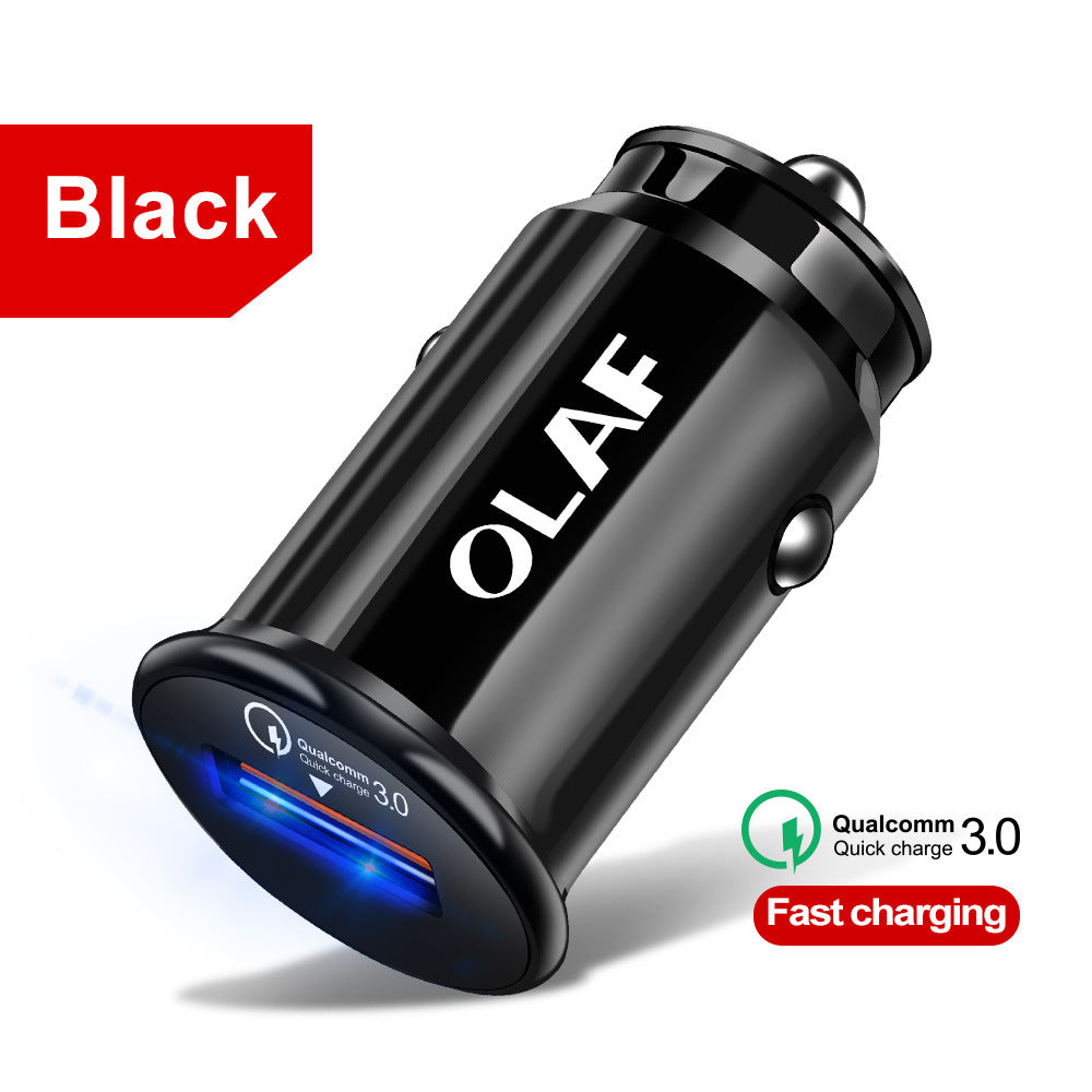 Light-up single-port USB car phone charger – view 1