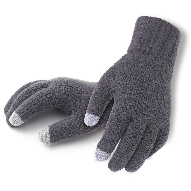 Men's Warm Knit Winter Gloves - view 3