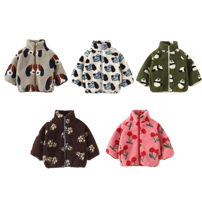 Kids' Printed Sherpa Fleece Zip Jacket - view 4