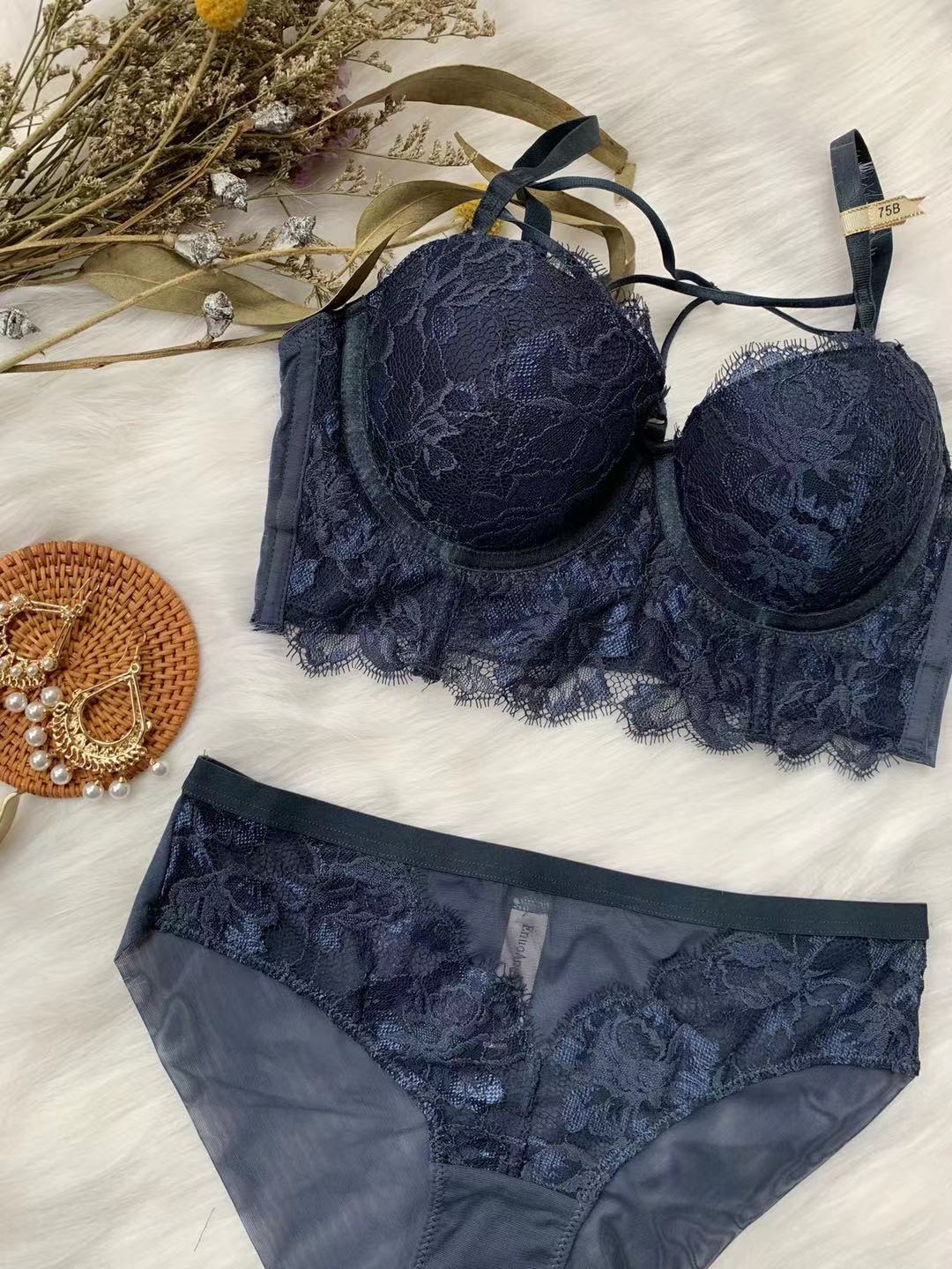 Lace Bralette and Brief Set view 2