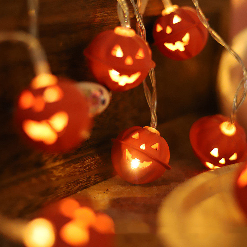 Jack-o'-lantern pumpkin LED string lights – view 4