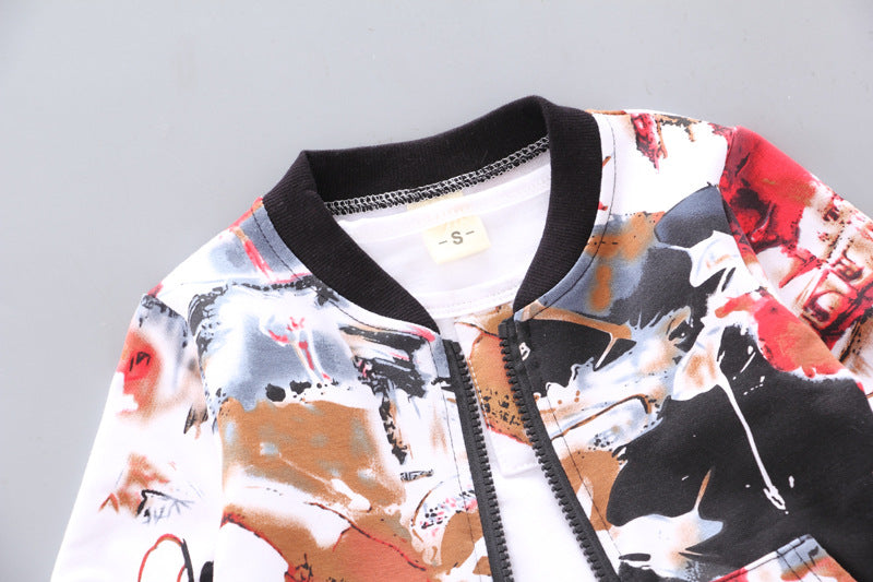 Toddler Boys' Printed Jacket, Tee & Pants Set - view 6
