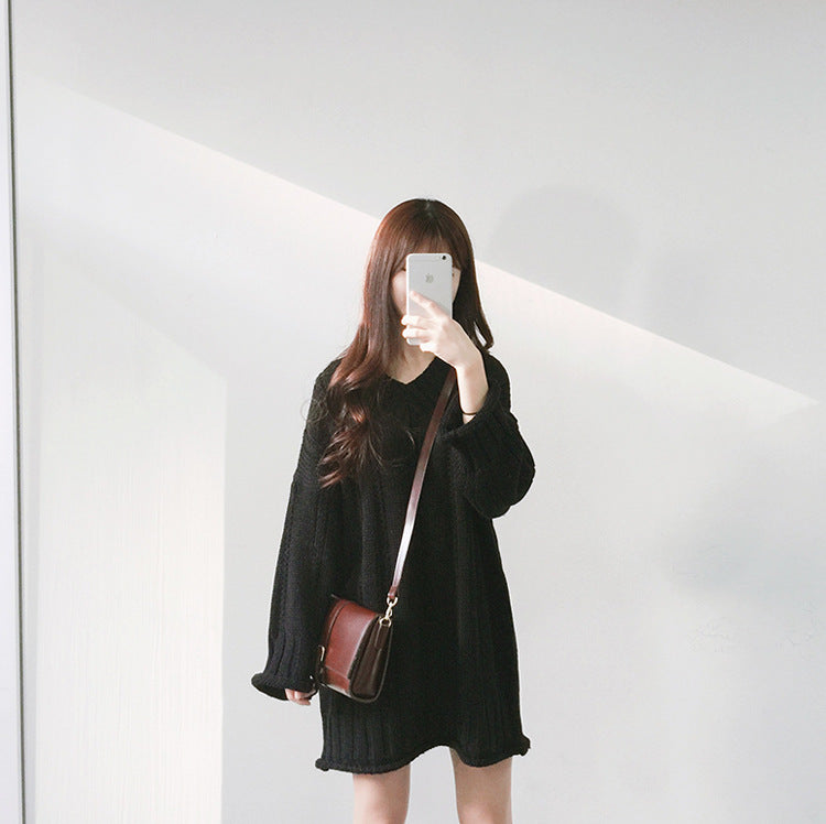 Women's oversized knit sweater dress – view 6