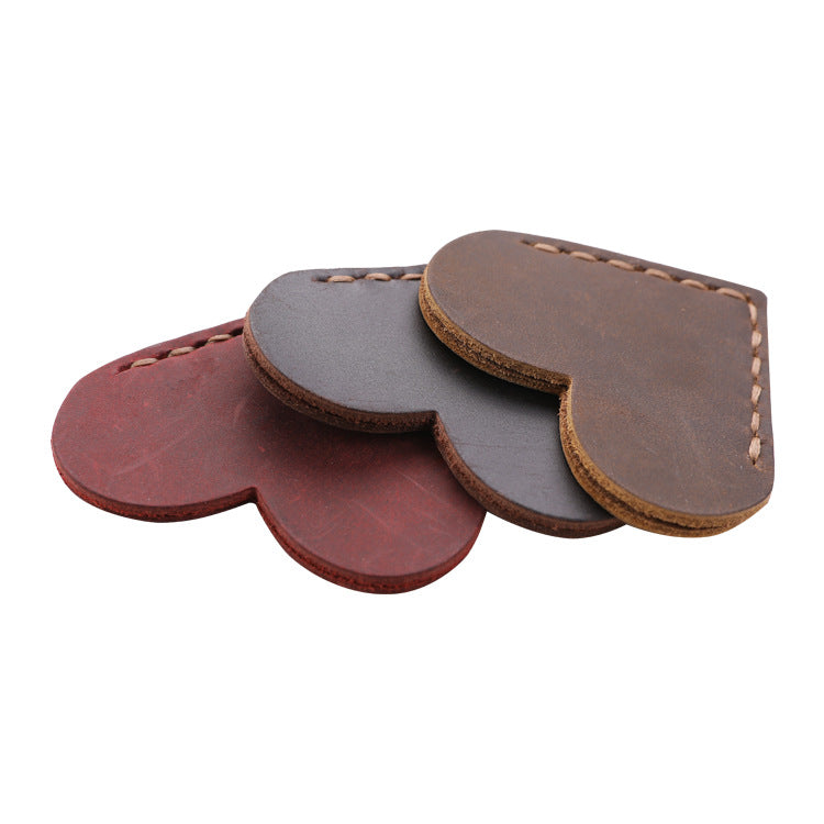 Heart-shaped leather corner bookmark – view 5