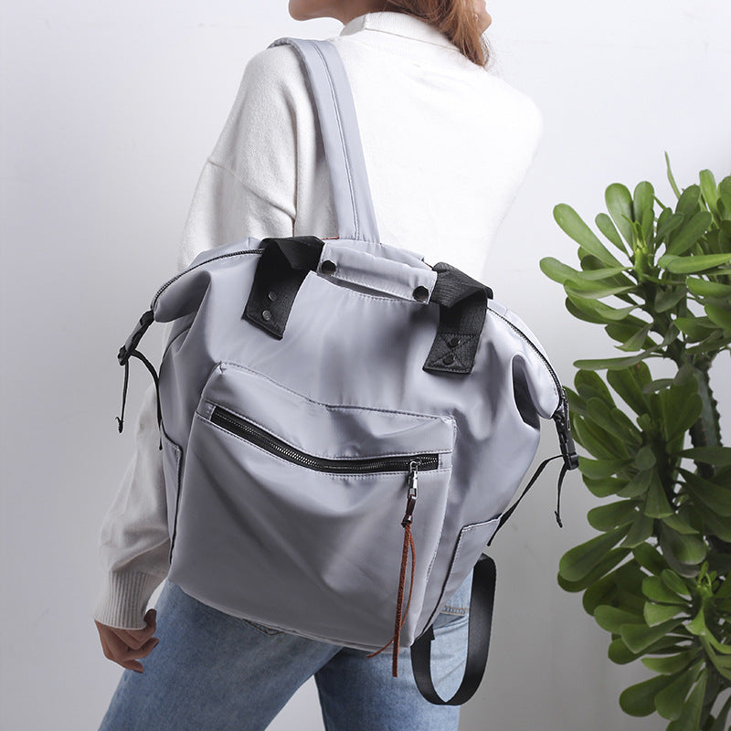 Grey teen laptop backpack with padded sleeve