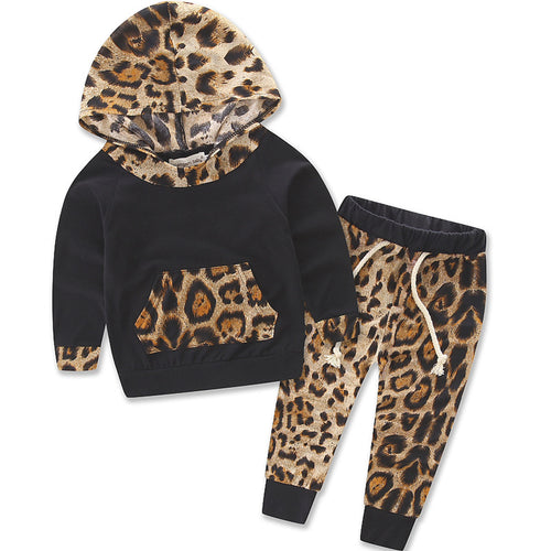 Baby & Toddler Leopard Print Hoodie & Pants Set
