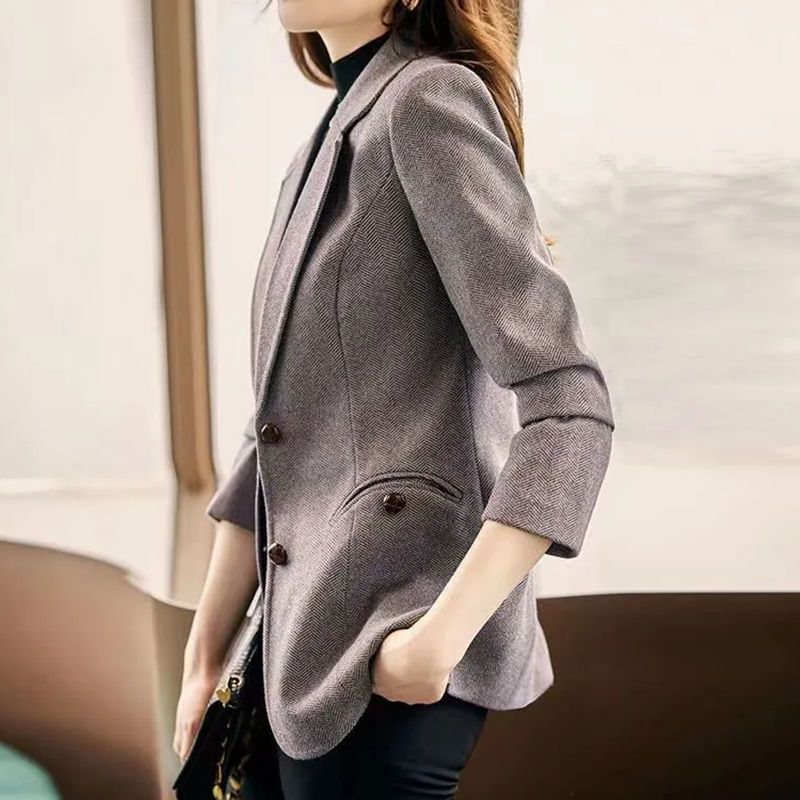 Women's Herringbone Single-Button Blazer - view 5