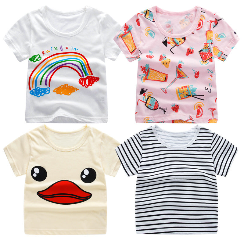 Kids school bus graphic cotton t-shirt