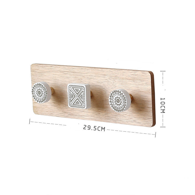 Wooden wall coat hook