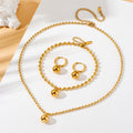 Huggie drop earrings from the ball bead set