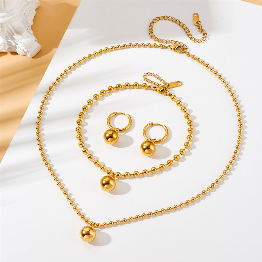 Huggie drop earrings from the ball bead set