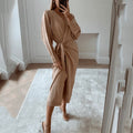 Women's V-Neck Wrap Sweater Dress