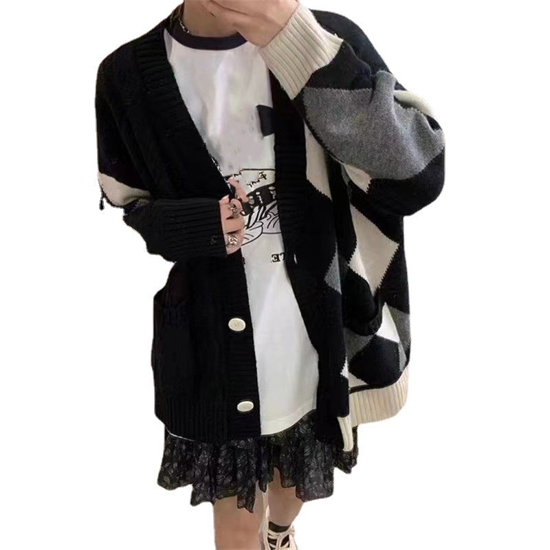Argyle Knit Cardigan view 7