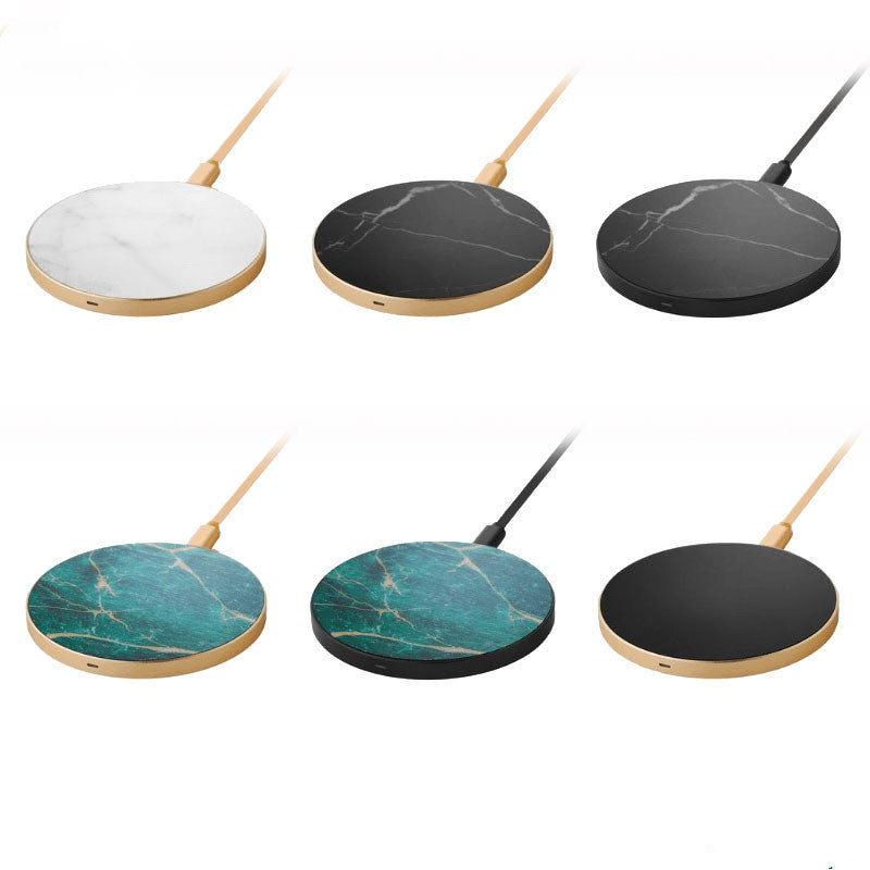 Marble-look wireless charging pads in several finishes