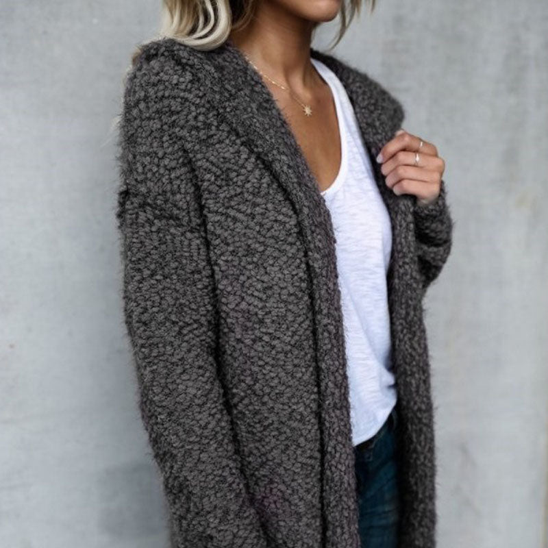 Women's Fuzzy Hooded Cardigan – view 2